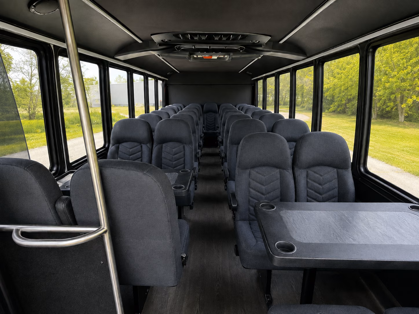 troy 18 passenger minibus interior