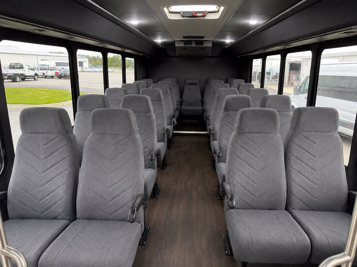 troy 20 passenger minibus inside