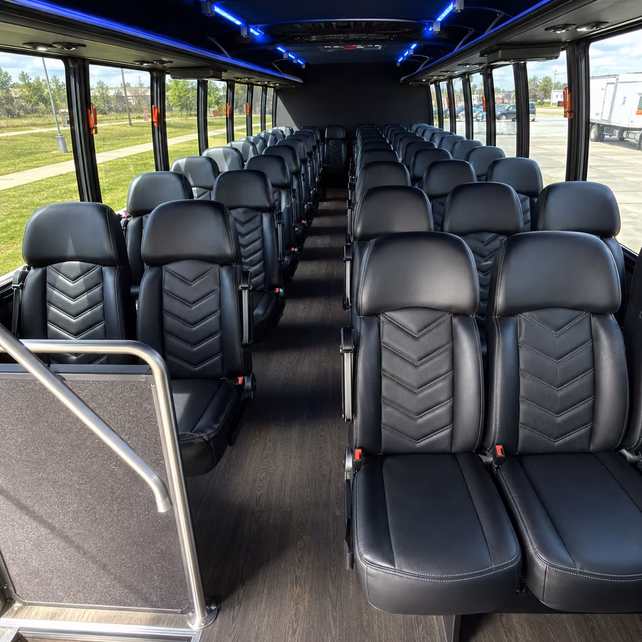 troy 25 passenger minibus interior