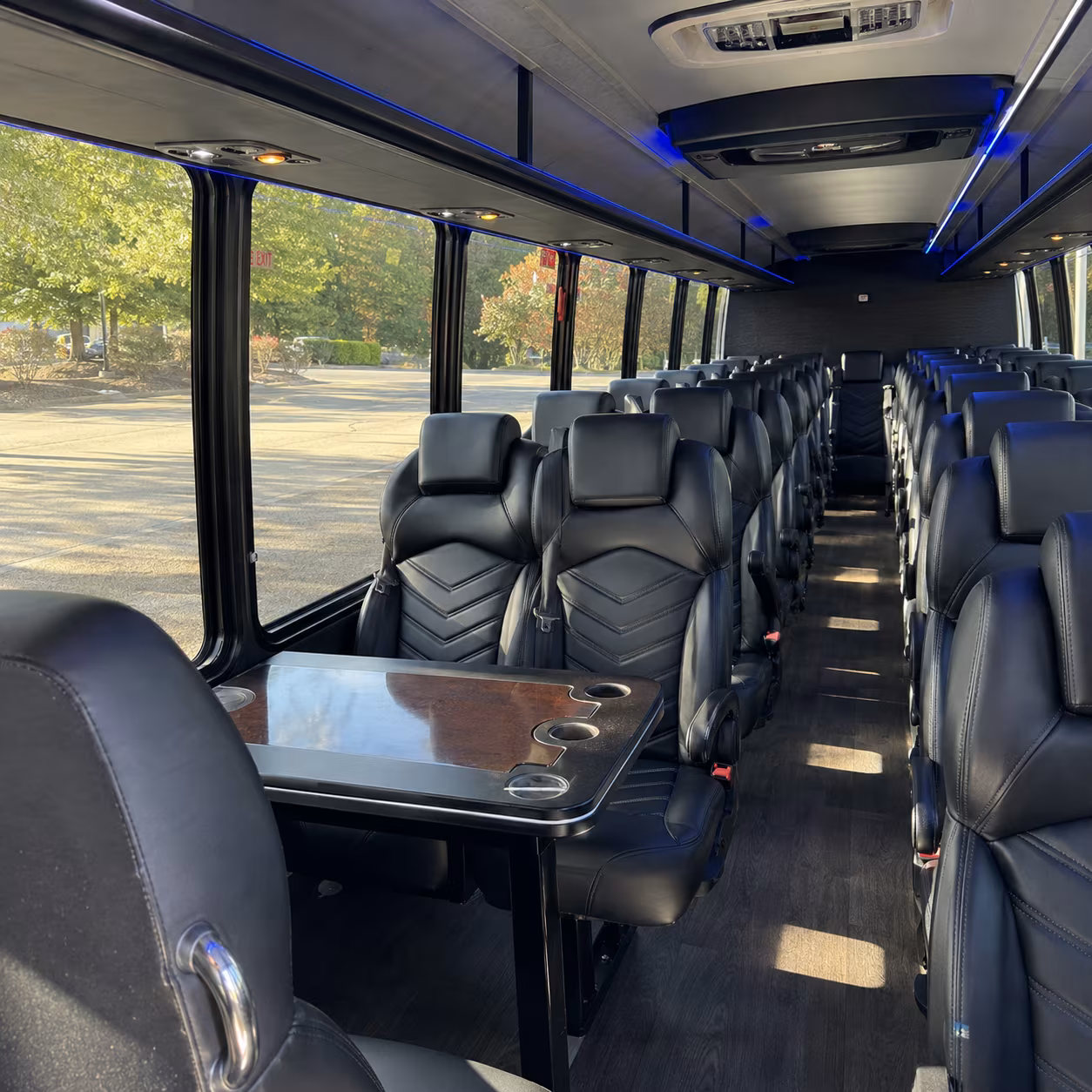 troy 28 passenger minibus inside