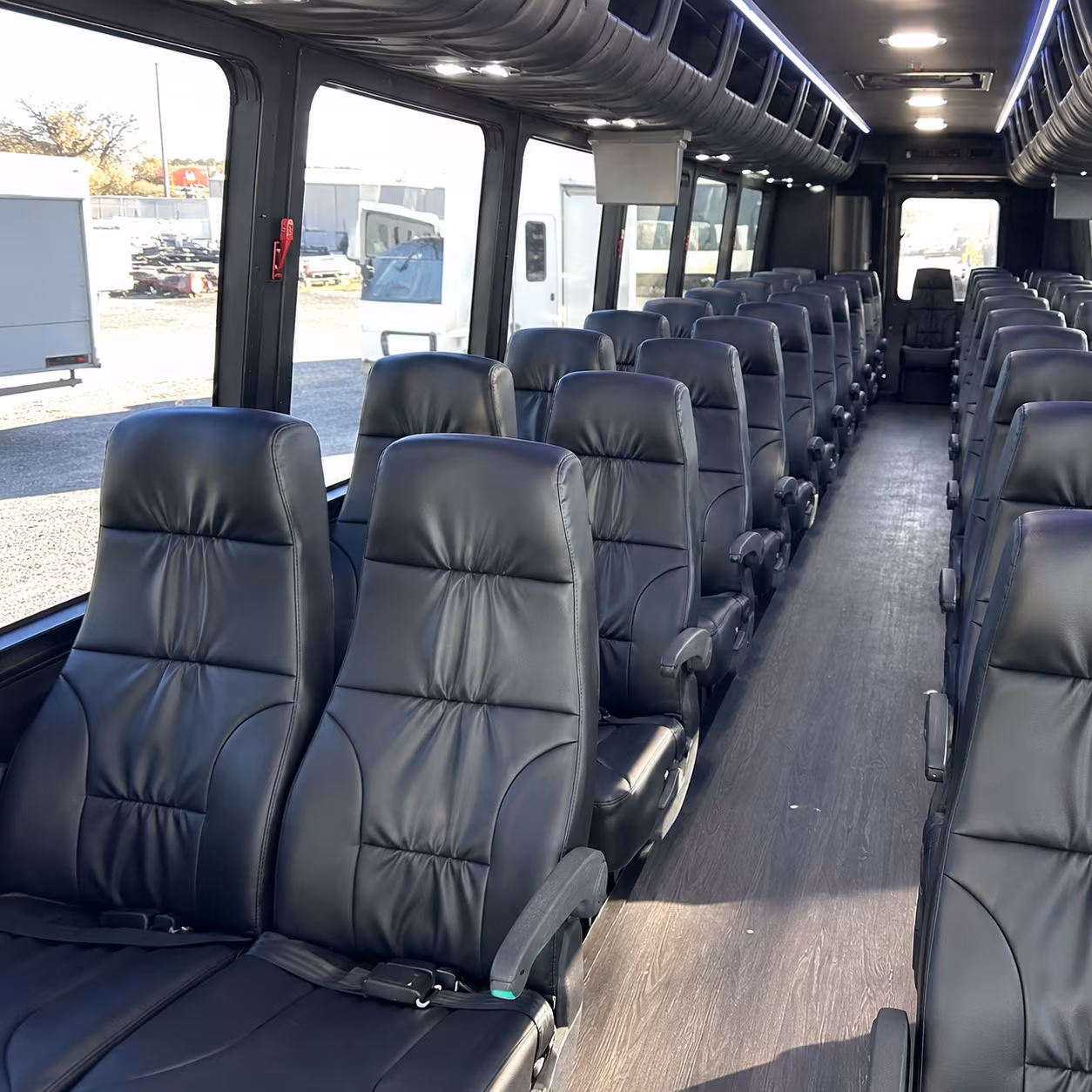 troy 30 passenger minibus inside