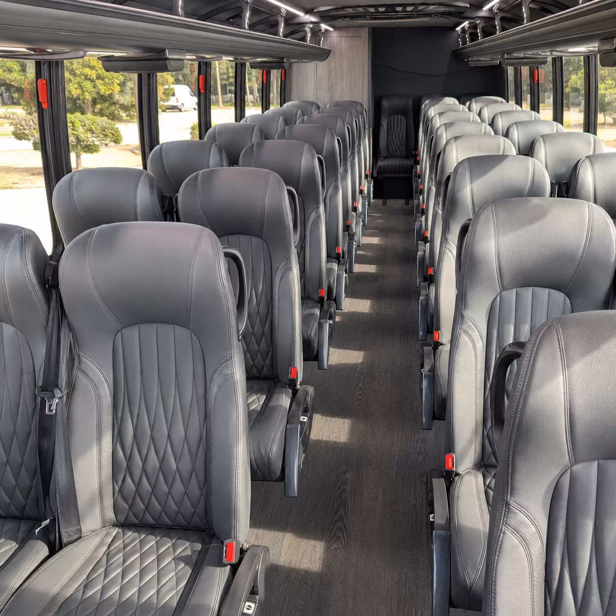 troy 30 passenger minibus interior