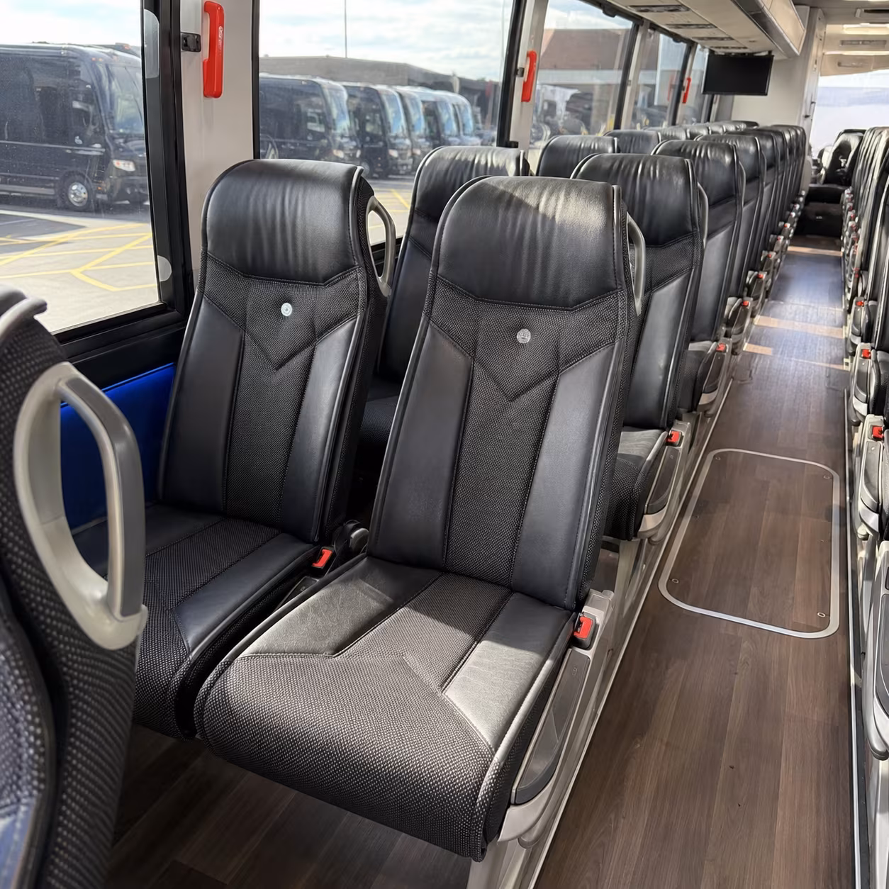 troy 40 passenger charter bus interior
