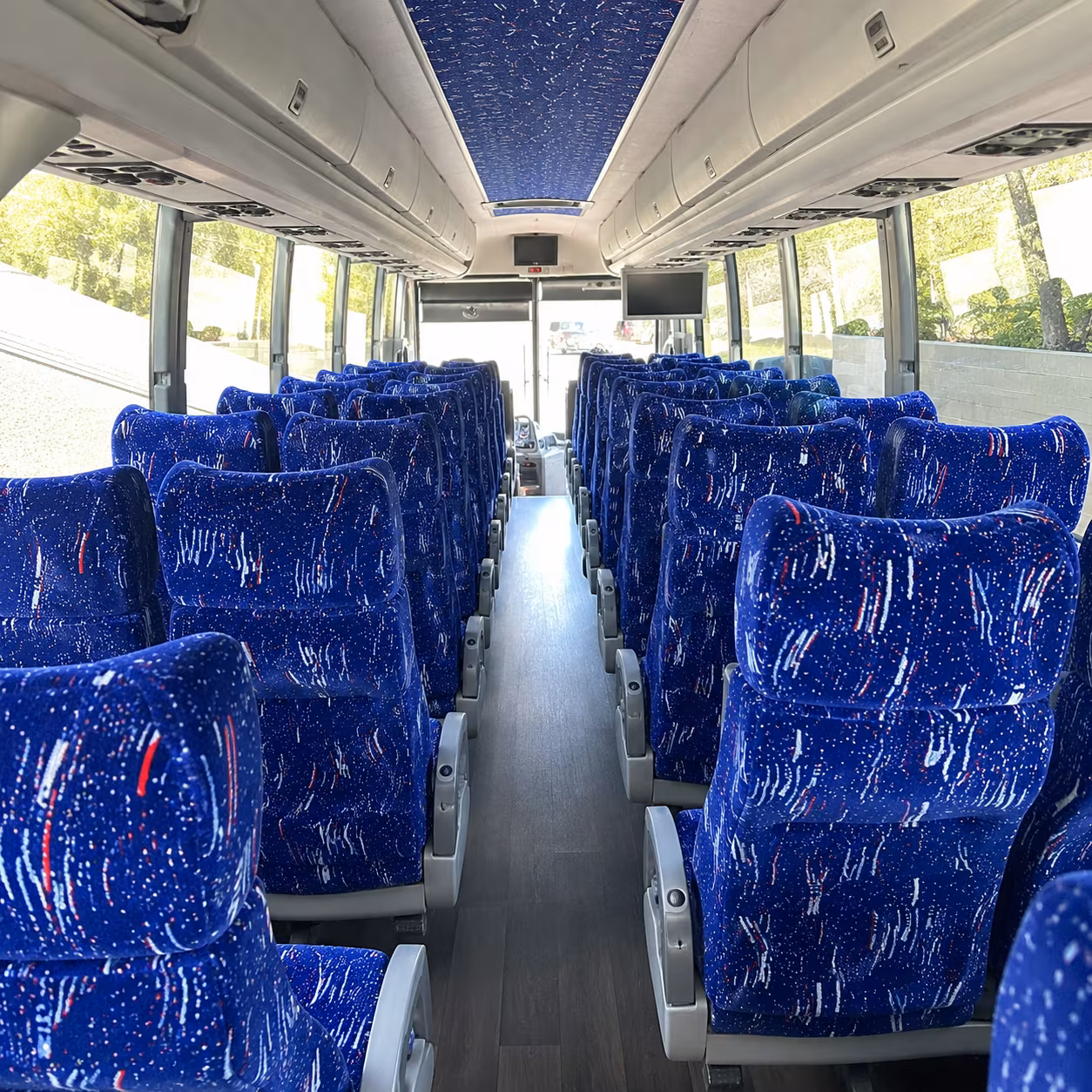 troy 50 passenger charter bus interior