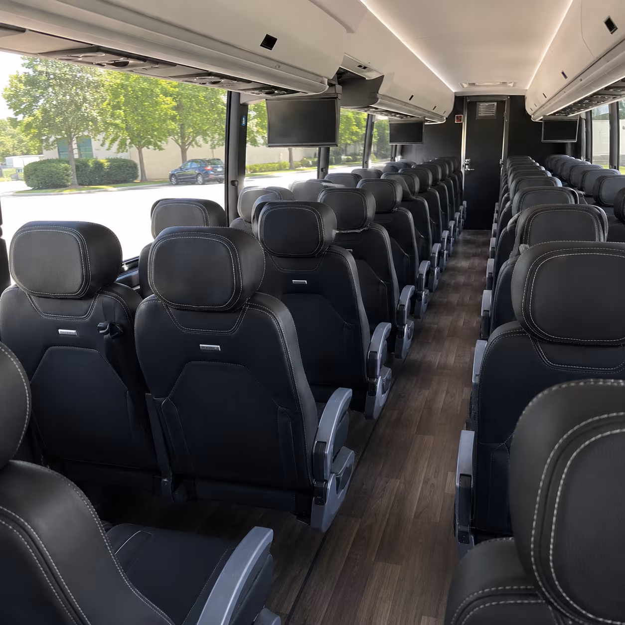 troy 56 passenger charter bus interior