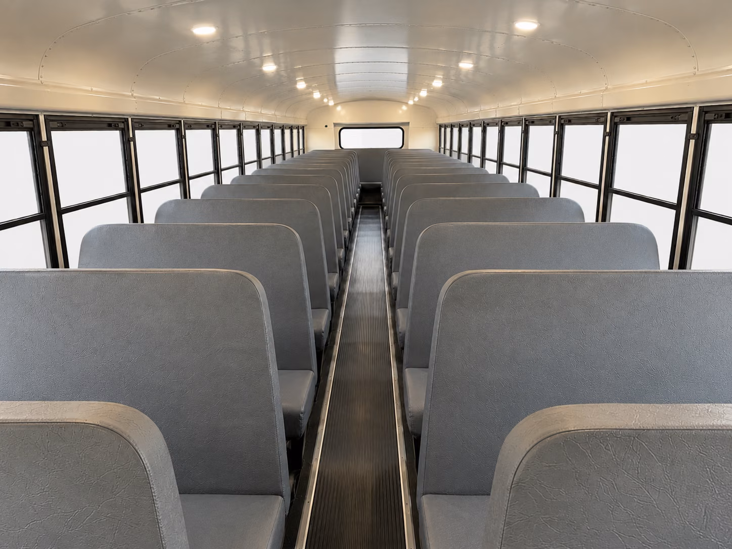 troy school bus inside